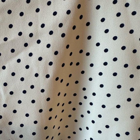 Talbots White and Black Polka Dot Blouse - Picture 4 of 5